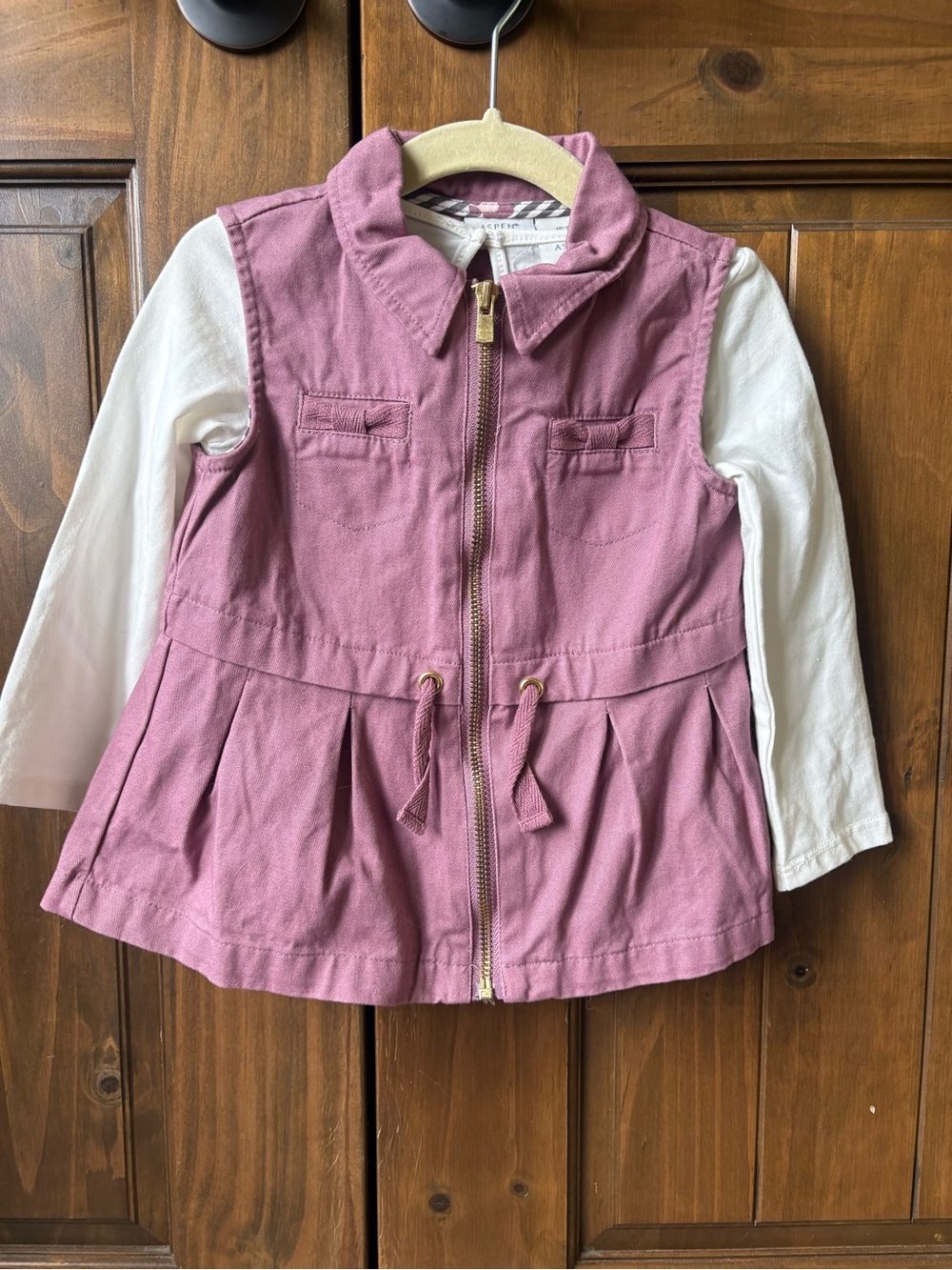 Aspen Kids Zip-Front Vest with Long Sleeve